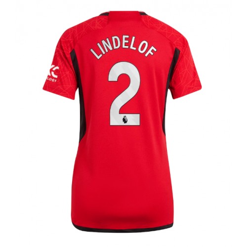 Dámy Fotbalový dres Manchester United Victor Lindelof #2 2023-24 Domácí Krátký Rukáv